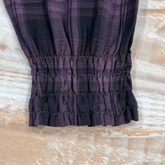 XCVI Purple Plaid Tunic Top in Size Medium - Picture 5 of 8